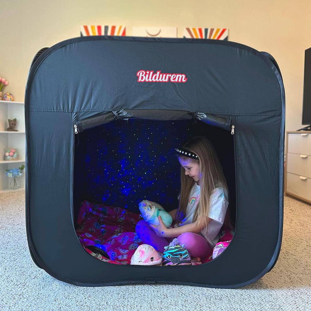 Sensory Tent for Kids with Autism, ADHD, SPD - Calm Corner Helps Children Relax, Reduce Anxiety & Improve Focus - Portable Pop-up Blackout Play Tent with Travel Bag
