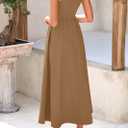 KIRUNDO Summer Dresses for Women 2026 Halter Maxi Wedding Guest Party Cocktail Semi Formal Elegant Classy Long Sundress (S)
