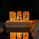 Britrio Gift for Dad Led Night Light for Fathers Day from Son Daughter Letter Light Best Dad Ever Husband Grandpa Step Father Birthday Gift Home Bedroom Decor