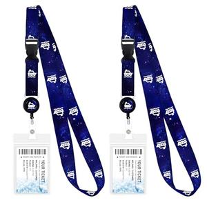 2 Pack Retractable Cruise Lanyard with Waterproof ID Holder Retractable Reel for Cruise Key Cards Ships Essentials & Must Have Travel Accessories（Blue Cruise Ship）