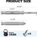 Valet Rod for Closet Retractable, 13.4"-23.2" Pull Out Clothes Hanger Rail, Heavy Duty Alloy Steel Side Mount Wardrobe Bar, Adjustable Organizer Rack for Laundry Room, Bathroom, Entrance (Nickel)