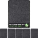 Nuanchu 6 Pack Urinal Mats for Men Bathroom Commercial Floor Mats Pads, Non-Slip Splash Water Absorption Toilet Bulk Washable for Men's Bathroom Restroom, 17.3" x 22" (Grey)