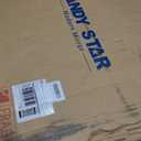 ANDY STAR 30"x30" Brushed Nickel Square Mirror, Silver Bathroom Mirror for Over Sink, Modern Scallop Mirror in Anti-Rust Stainless Steel Frame, Unique Notched Corner Design, Ideal for Home Remodel