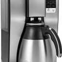 Mr. Coffee 10-Cup Programmable Coffee Maker, Insulated Thermal Carafe, Brew Strength Selection, Brew Now or Later, Stainless Steel