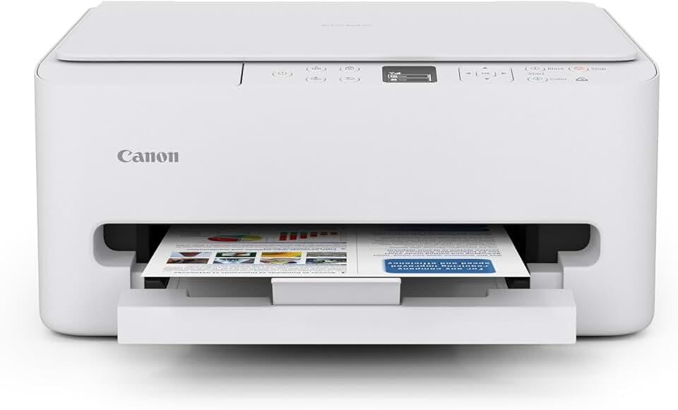 Canon PIXMA TS6520 Wireless Color Inkjet Printer Duplex Printing, White – Home Printer with Copier/Scanner, 1.42” OLED Display, Intuitive Control Panel, Compact Design | Copier/Scanner, 1.42' OLED Display, Intuitive Control Panel, Compact Design, Dup