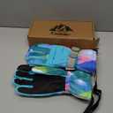 Ski Gloves,Snow Gloves,Waterproof Cold Weather Winter Gloves for Parent Boys Girls- Cycling, Driving, Running (M(Fit Kids11-15 Years and Women size S-M), Sky Blue)