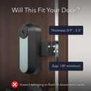 Wasserstein Anti-Theft Mount Compatible with Google Nest Doorbell Battery - No-Drill Installation (Black)