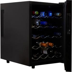 Koolatron Urban Series 20 Bottle Wine Cooler, Black Thermoelectric Wine Fridge, Freestanding Wine Refrigerator for Home Bar, Small Kitchen, Apartment, Condo, Cottage, RV