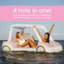 FUNBOY & Malibu Barbie Luxury Inflatable Golf Cart Summer Pool Float - Land or Water Inflatable with Cup Holder, Large
