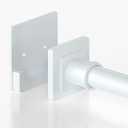 White Shower Curtain Rod 31-79 inches, Stainless Steel Shower Rod & Tension Rod, Adjustable Tension Shower Curtain Rod for Bathroom, Windows, Closet