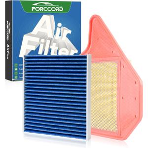 Cabin Air Filter and Engine Air Filter Fit for 11-16 Chrysler Town & Country, 11-20 Dodge Grand Caravan, 12-15 Ram C/V, 11-14 Volkswagen Routan Replacement CF10743 CA11050 Accessories