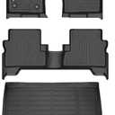 GINOWY- Floor Mats & Cargo Liner for Ford Escape 2013-2019TPE All Weather Car Floor Mats for Ford Escape | Custom Fit Rubber Liners Escape Accessories Trunk Mat Trunk Liner Cargo Mat