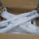 Platinum Health AdjustaStep(tm) DoubleSafe Deluxe Step Stool/Footstool with Dual Handle/Handrail, Height Adjustable. Modern White/Blue Design. Padded Non-Slip Hand Grips (1 Count (Pack of 1))