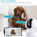 Pet Camera, 2K HD Dog Camera with Phone APP, 360 Pan/Tilt View Puppy Cam, One Click Call for Baby Monitor, MagivPix Night Vision,Motion Tracking Alarm with Cloud/Local SD,Home Indoor Security Cam