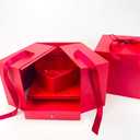 UNIKPACKAGING Premium Quality Large Square Surprise Flower Box, Gift Boxes for Luxury Flower and Gift Arrangements, Multi Colors (Ruby Red)