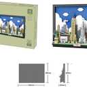 New York City Skyline Building Block Set 1101 Pieces City Postcard Model Kit, 15.1 x 3.3 x 11.3 in, for Adults & Kids, NYC Landmark-Inspired Display for Home or Office