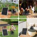 8" Solar Floor Fan for Home Outdoor Chicken Coop Greenhouse Dog House Summer Air Circulation Cooling, 25W Solar Powered with 2000 RPM High Speed