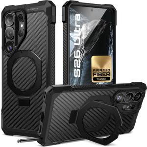 SUPCASE for Samsung Galaxy S26 Ultra Case with Kickstand (Unicorn Beetle Grip), [Wireless Charge Compatible] [Military-Grade Protection] Heavy-Duty Magnetic Phone Case for S26 Ultra 6.9 Inch, Aramid