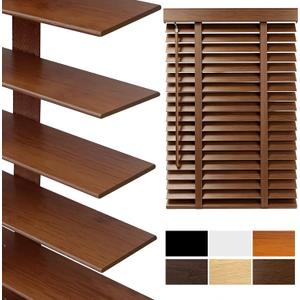 2" Slats Wood Blinds for Indoor Windows: Cordless Solid Wooden Blind&Shades, 33.5"W x 48"H