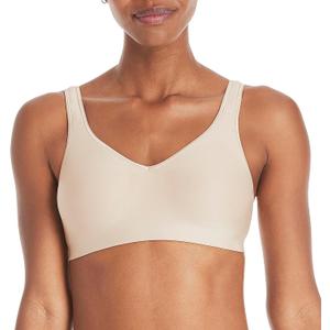 Hanes Women's Wireless Bra, Smooth Comfort Full-Coverage T-Shirt Bra, Single or 2-Pack (XX-Large, Nude)
