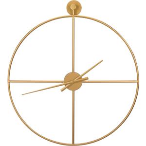 Bdor 24-Inch Metal Decorative Wall Clock - Elegant Timepiece for Home and Office Dcor (Golden)