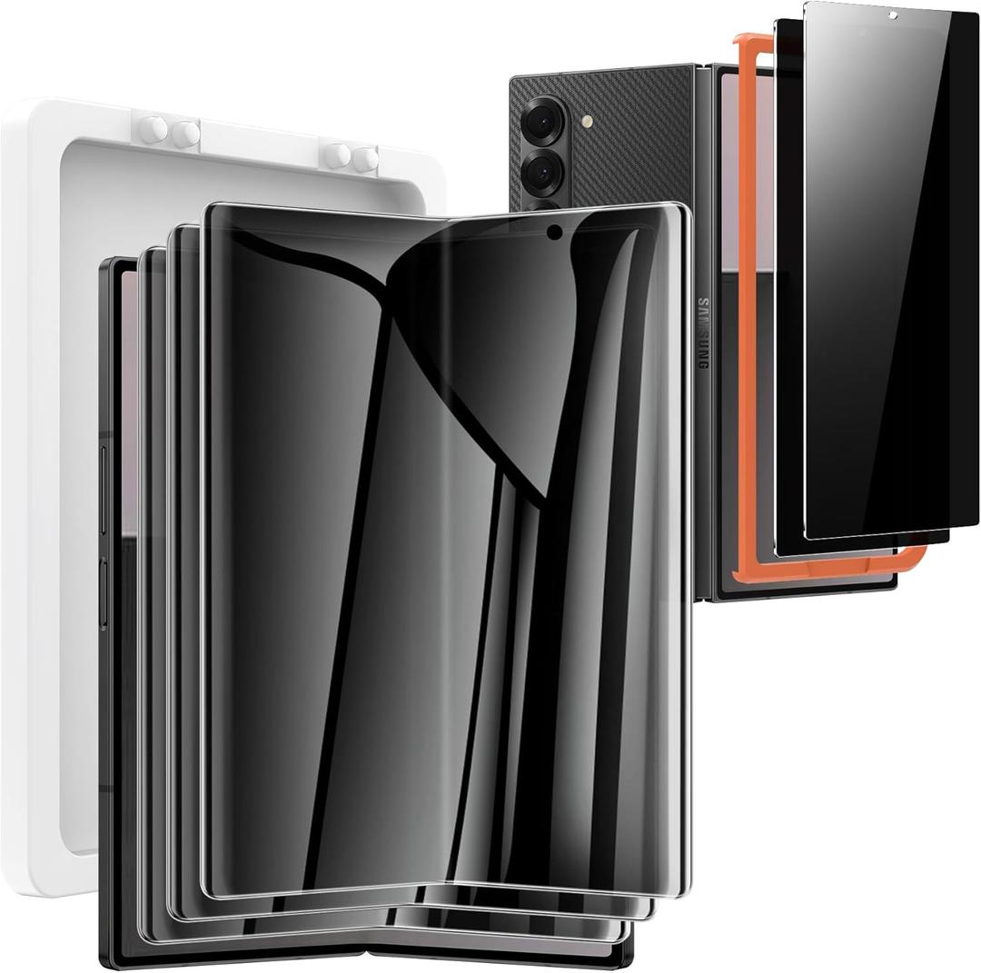 for Samsung Galaxy Z Fold 7 Privacy Screen Protector, 3 Pack Inner TPU Anti-Spy Film + 2 Pack Front Privacy Glass Screen Protector, Anti-Scratch, No Bubbles