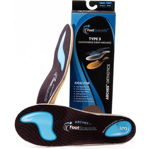 FootScientific Arches Type 3 (High Arch) Orthotic Shoe Insoles, Mens Size 11-11.5 / Womens Size 13-13.5