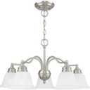 Livex Lighting 1346-91 Essex 5-Light Ceiling Mount, Brushed Nickel, 24"L x 24"W x 12.75"H