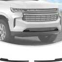 Linskip Front Bumper Lip Vent Trim Compatible with 2021-2024 Chevy Suburban & Tahoe, Carbon Fiber Black Front Lower Grille Molding for Suburban Exterior Accessories