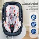 Innokids Head and Body Support Pillow Infant Car Seat Insert for Newborn to Toddler Stroller Cushion (Floral)