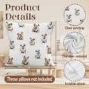 Funny English Bulldog Throw Pillow Covers 18x18, English Bulldog Gifts for Women Men, Dog Lovers Gifts Decorative Pillow Covers, Dog Pillowcases Cushion Case for Home Couch Bedroom Decor