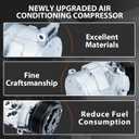 AC Compressor with A/C Clutch Fit for T-oyota Tacoma 2.7L 4.0L 2005 2006 2007 2008 2009 2010 2011 2012 2013 2014 2015, 1010835, 1110835
