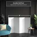4 ft. Short White Temporary Cardboard Folding Screen - 4 Panels