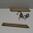 Brass Curtain Rods 18 to 88 Inches, 1 Inch Modern Drapery Rods, Adjustable Heavy Duty Curtain Rod, with Twisted Cage Finial for Home & Office (18"-88" Antique Brass)