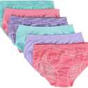 Fruit of the Loom Girls' Seamless Underwear Multipack (6-8, Brief - 6 Pack - Assorted)