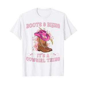 Boots and Bling its a Cowgirl Thing Rodeo Love Country Girls T-Shirt Size L Youth