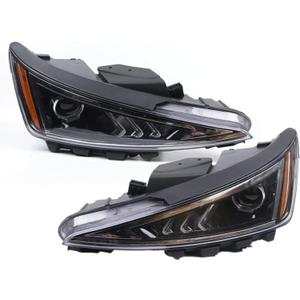Headlights Pair Set For 2019 2020Hyundai Elantra Left Driver Right Passenger Side Headlights Halogen Projector Headlamp Assembly Head Lights Lamps Replacement