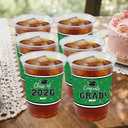2 x Labrostar 50Pcs Graduation Decorations 2026 Disposable Graduation Cups Congrats Grad Class of 2026 Decorations Graduation Party Supplies 16oz Green