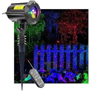 LEDMall Christmas Laser Projector Lights Outdoor, Motion Firefly Red, Green and Blue with Remote Control and Security Lock