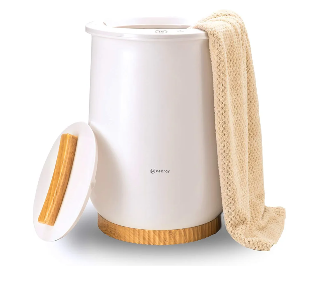 Keenray Towel Warmer, Luxury Towel Warmer Bucket, Large Towel Warmer for Bathroom, Auto Shut Off, Fits Up to Two 40"X70" Oversized Towels, Bathrobes, Blankets, PJ's and More, CL1