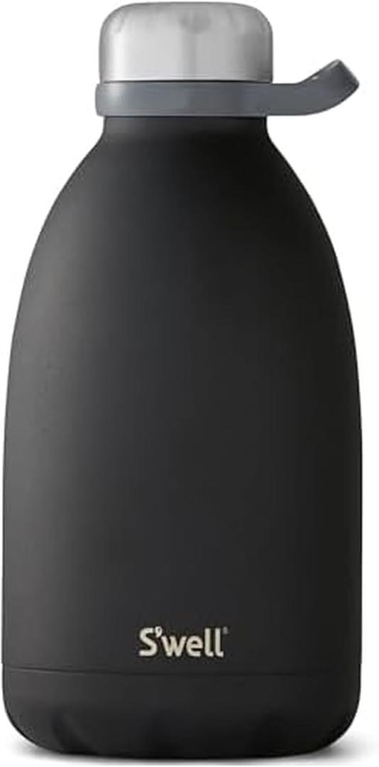 S'well Stainless Steel Roamer Bottle, 64oz, Onyx, Triple Layered Vacuum Insulated Containers Keeps Drinks Cold for 72 Hours and Hot for 24, BPA Free (60.9 Ounces)