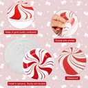 24 Pcs Christmas Candy Cane Hanging Swirl Decorations - Red and White Lollipop Peppermint Ceiling Hanging Swirls Streamers Ornaments for Candy Land Home Winter Holiday Xmas Christmas Party Decor