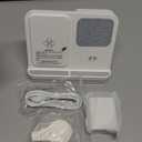 4 in 1 Wireless Charger with Alarm Clock Compatible for Galaxy Watch 8/7/Ultra/FE/6 Pro Galaxy S25/Ultra/S25+/S24/S23/Note 20/Z Flip 7/6/5 Fold 6 Galaxy Buds 3/2/Pro Multiple Devices Charging Station (white)