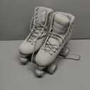 Roller Skates for Women or Men with Height Adjustable Rubber Stoppers Retro Suede Quad Roller Skates for Outdoor and Indoor 7