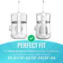 5 x Toothbrush Replacement Heads Compatible with Waterpik Sonic Fusion 2.0 & Flossing Toothbrush SF01/SF02/SF03/SF04, Replacement Heads with Dupont Nylon & Color Fade Bristles - 6 Pack