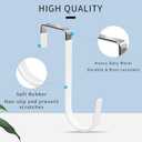 2 x FYY Over The Door Hooks, 4 Pack Hangers Hooks with Rubber Prevent Scratches Heavy Duty Organizer for Living Room, Bathroom, Bedroom, Kitchen Hanging Clothes, Towels, Hats, Coats, Bags White (Short)