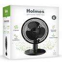 Holmes 6” Personal Table Fan – 2 Speeds, Compact, 15° Head Tilt, Wide-Angle Oscillation, Black