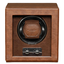 ROTHWELL Single Watch Winder for Automatic Watches with Quiet Motor with Multiple Speeds and Rotation Settings (Tan/Brown)