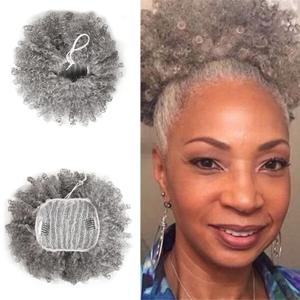 Afro Puff Kinky Curly Drawstring Ponytail Extension for Women Afro Drawstring Ponytail Kinky Curly Afro Puffs Synthetic Curly Ponytail Hairpieces Updo Hair Extensions with Two Clips (16 Inch, 51#)