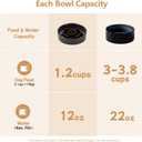 Havniva Elevated Slow Feeder Dog Bowls, 1.2 Cups/7.3 inch Slow Feeders + 6.1 inch Ceramic Dog Food & Water Bowls Set with Acacia Wood Stand Puzzle Bowls for Fast Eater, Small Dogs Anti-Choking,  2 x Starry Sky + Stand - A, M- 7.3inch / 1.2 Cups